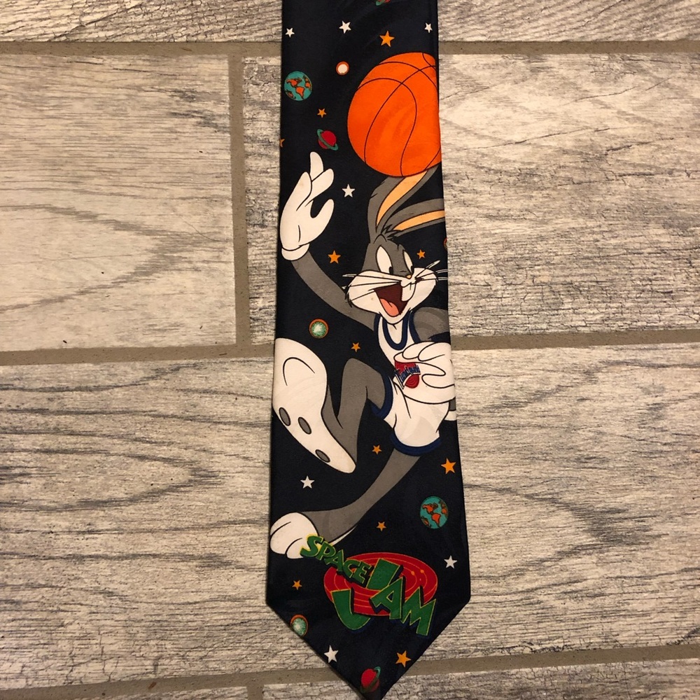 Vintage Space Jam Bugs Bunny neck tie